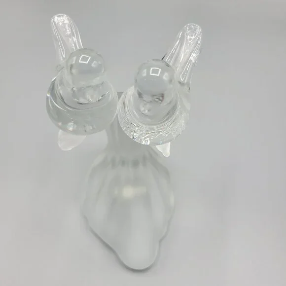 Vintage Artmark Glass Crystal Clear & Frosted Branch Love Birds Figurine 5.5" - Picture 9 of 15